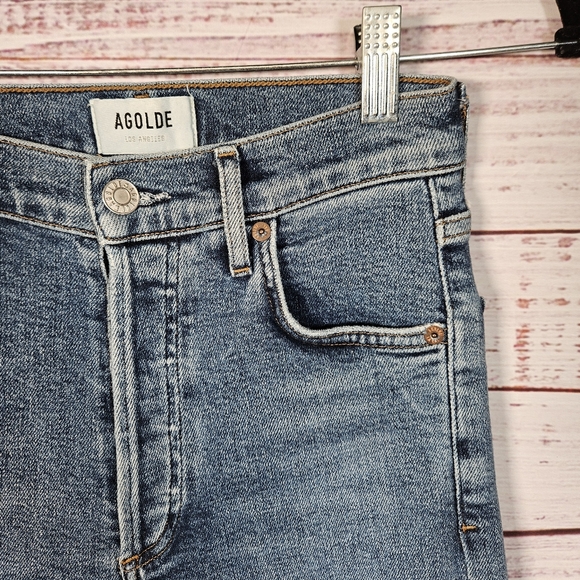 Agolde high rise distressed Nico skinny jeans - Picture 6 of 16